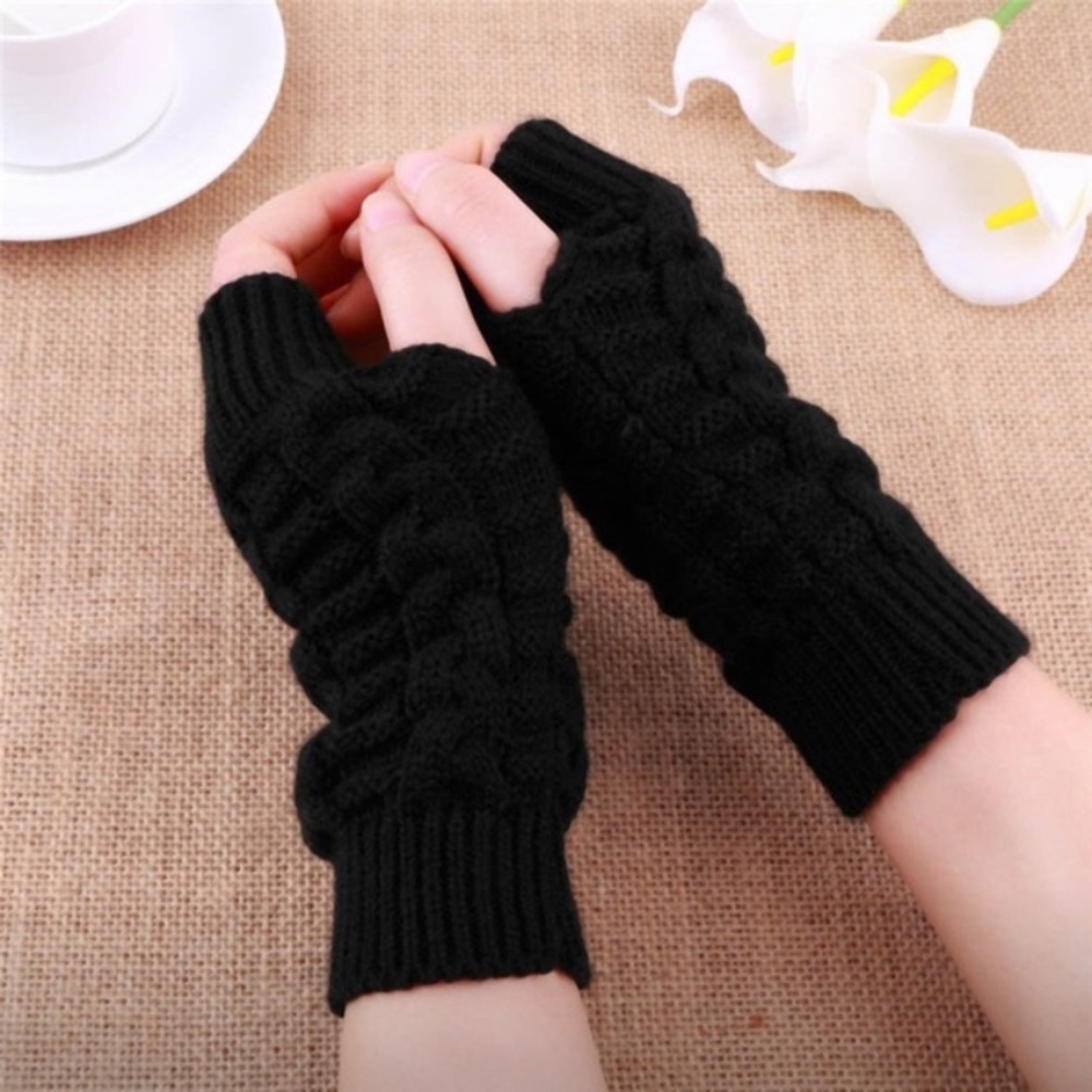 Fashion Women Knitted Fingerless winter 🧤.